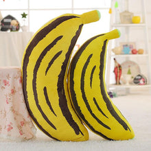 Load image into Gallery viewer, 1pc 30-100cm 2 Patterns Real life fruit pillow Banana Corn pillows Plush stuffed vegetable cushion Soft fabric Child's Xmas gift